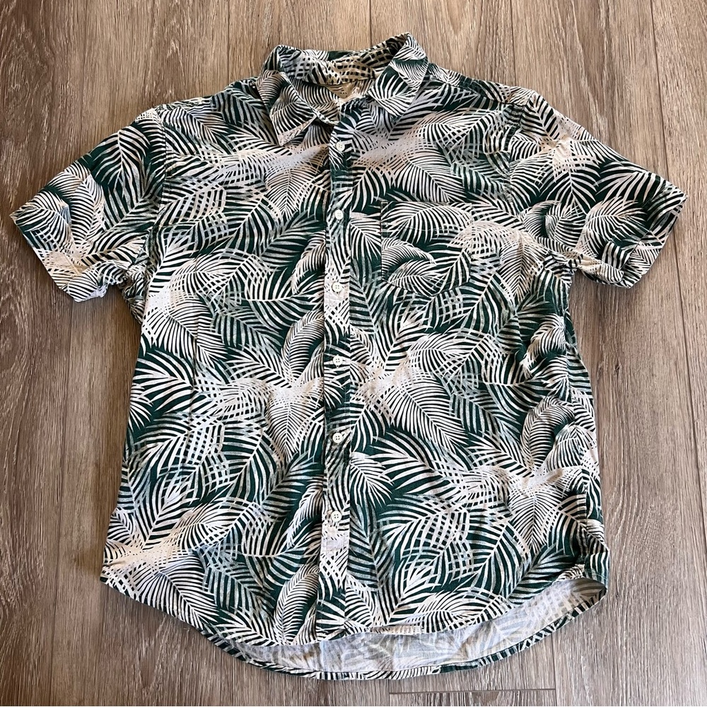 Levi’s Green And White Palm Hawaiian Shirt